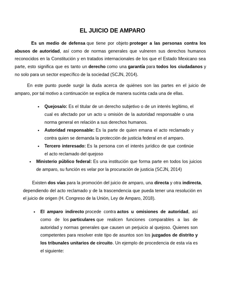 Juicio de Amparo: Defensa de Derechos | PDF | Justicia | Crimen y violencia
