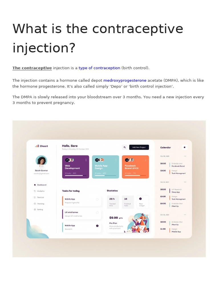 What Is The Contraceptive Injection | PDF