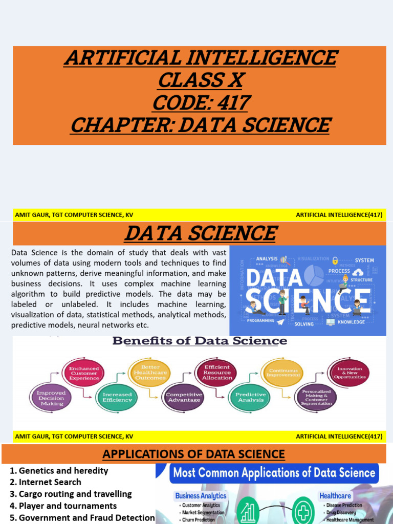 Data Science Class X 417 (Amit Gaur) | PDF | Artificial Intelligence ...
