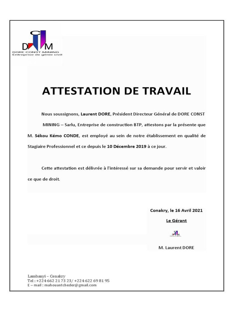 Attestation | PDF