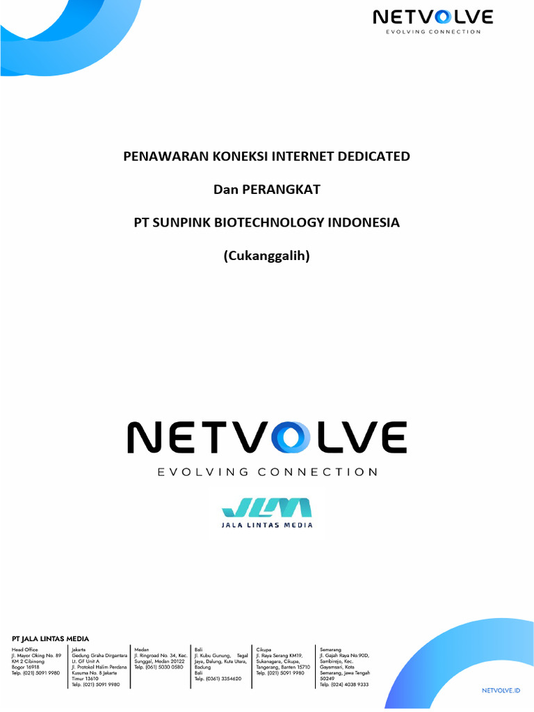 Penawaran Internet Dedicated PT Sunpink | PDF