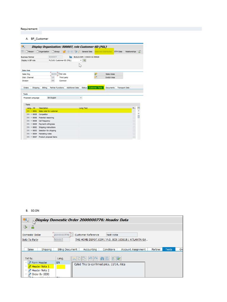 Copy Sales Notes to Order Documents | PDF