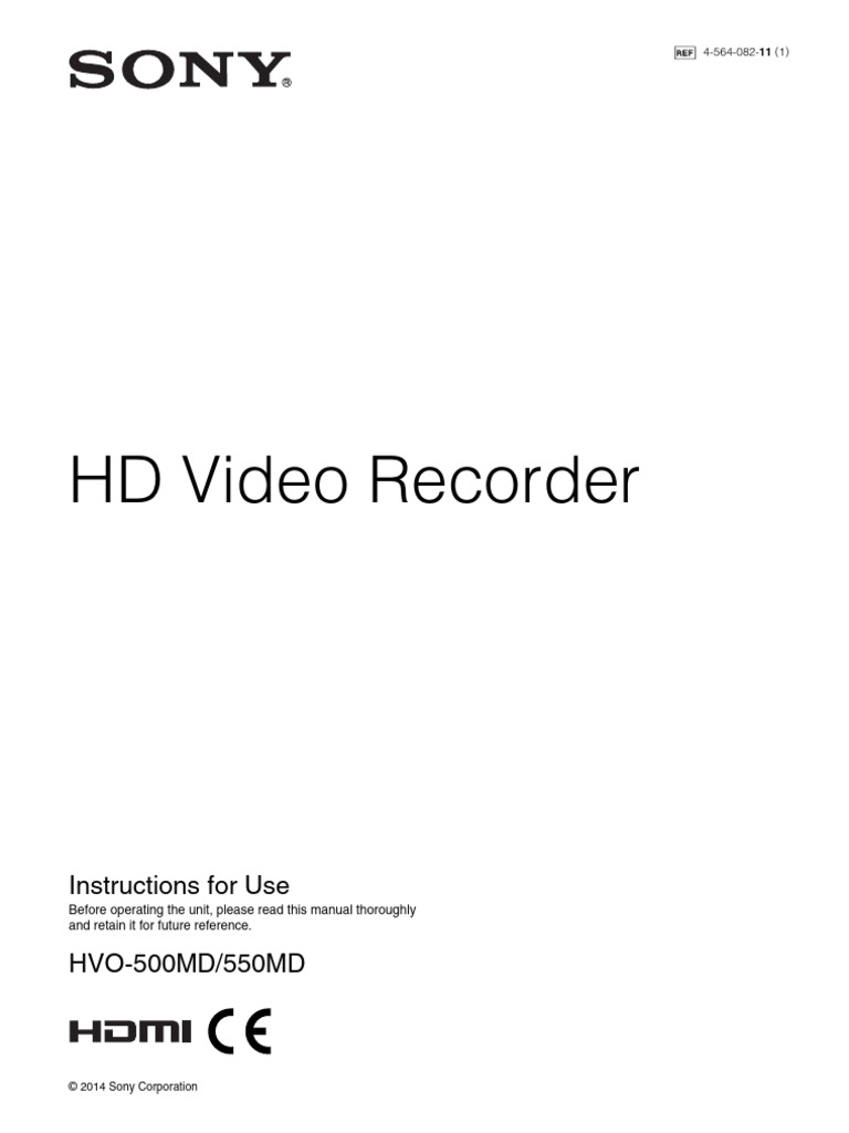 HVO-500MD/550MD User Manual | PDF | Hertz | Electromagnetic Compatibility