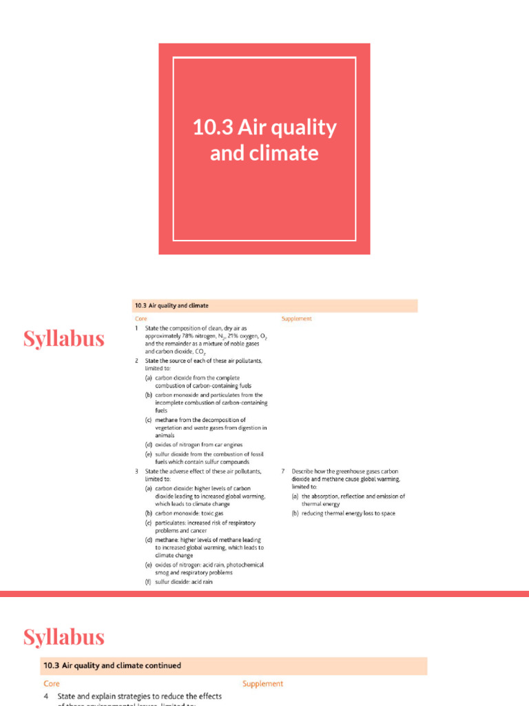 Air Quality & Pollution Overview | PDF | Climate Change | Combustion