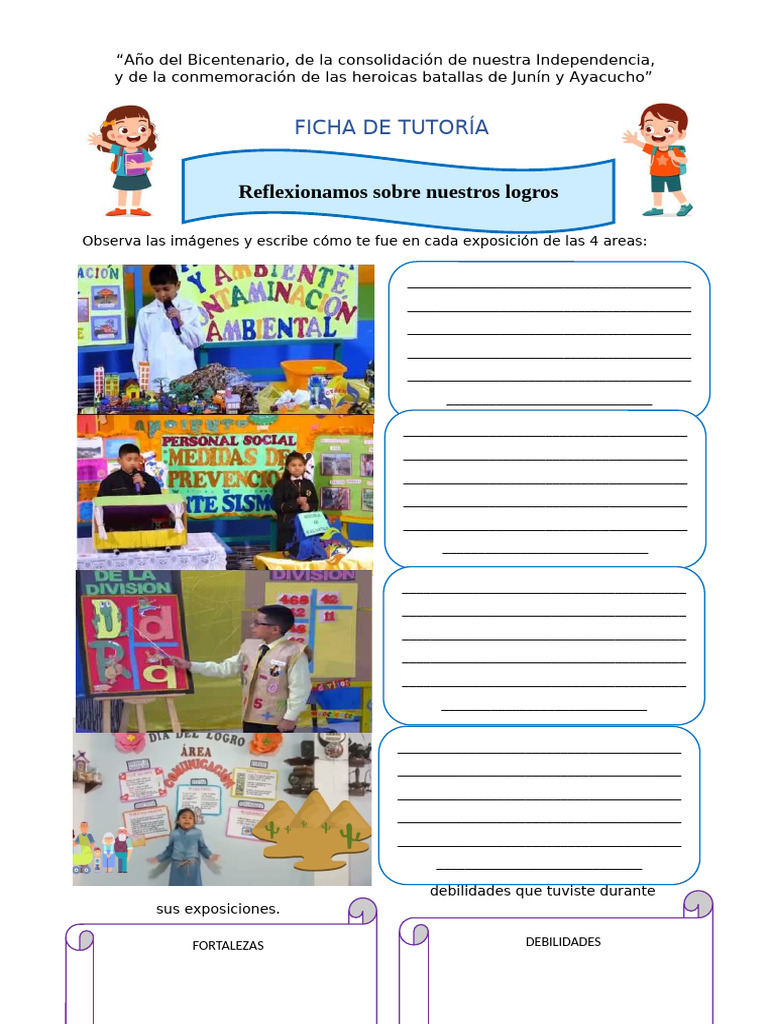 Tutoria Reflexionamos Sbre Nuestros Logros | PDF