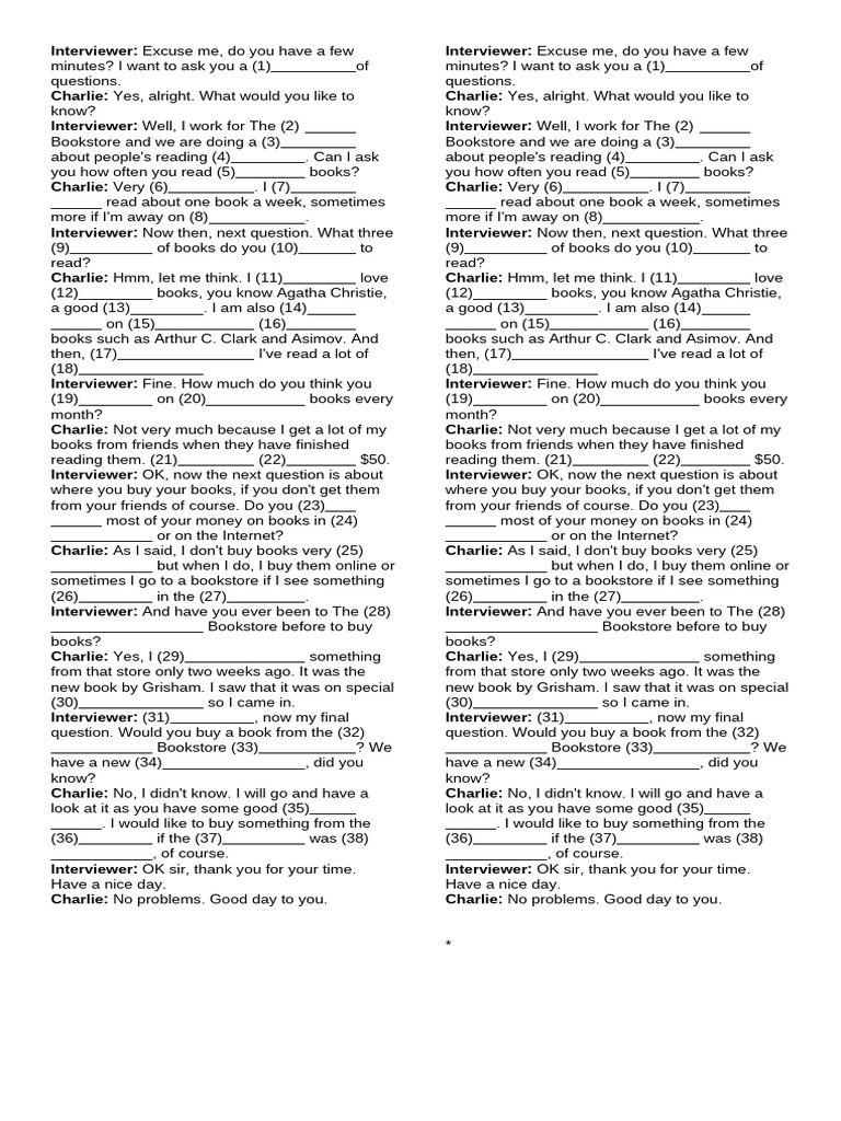 Bookworm (Fill) | PDF