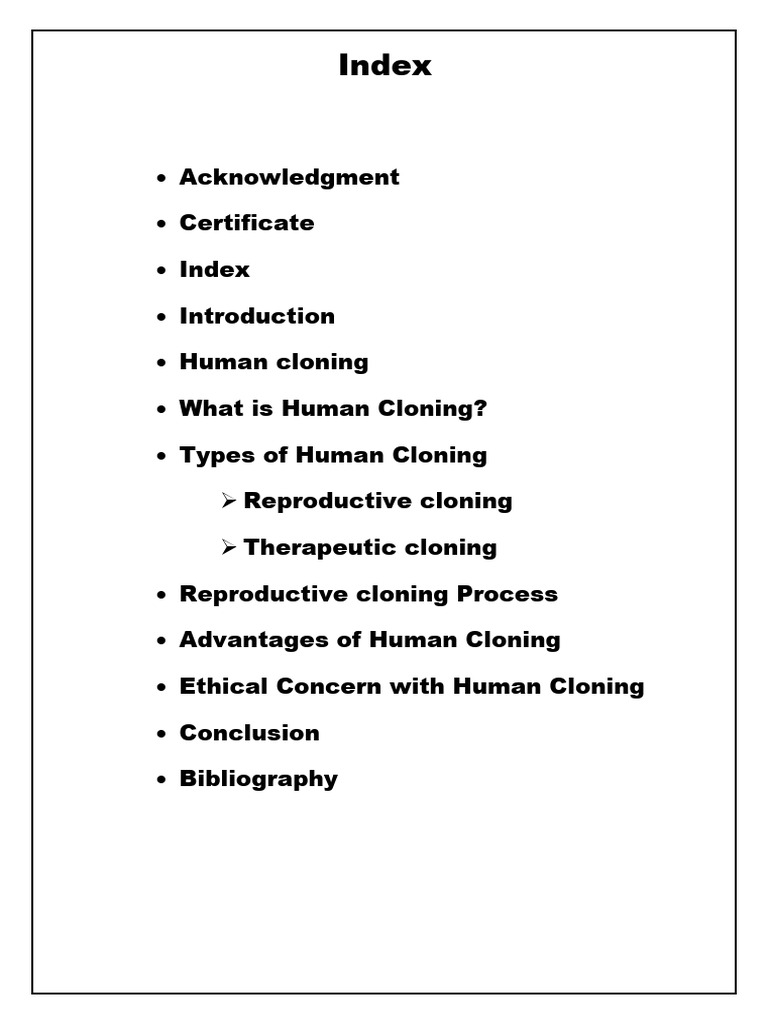 Human Cloning: Types, Process, and Ethics | PDF | Cloning ...