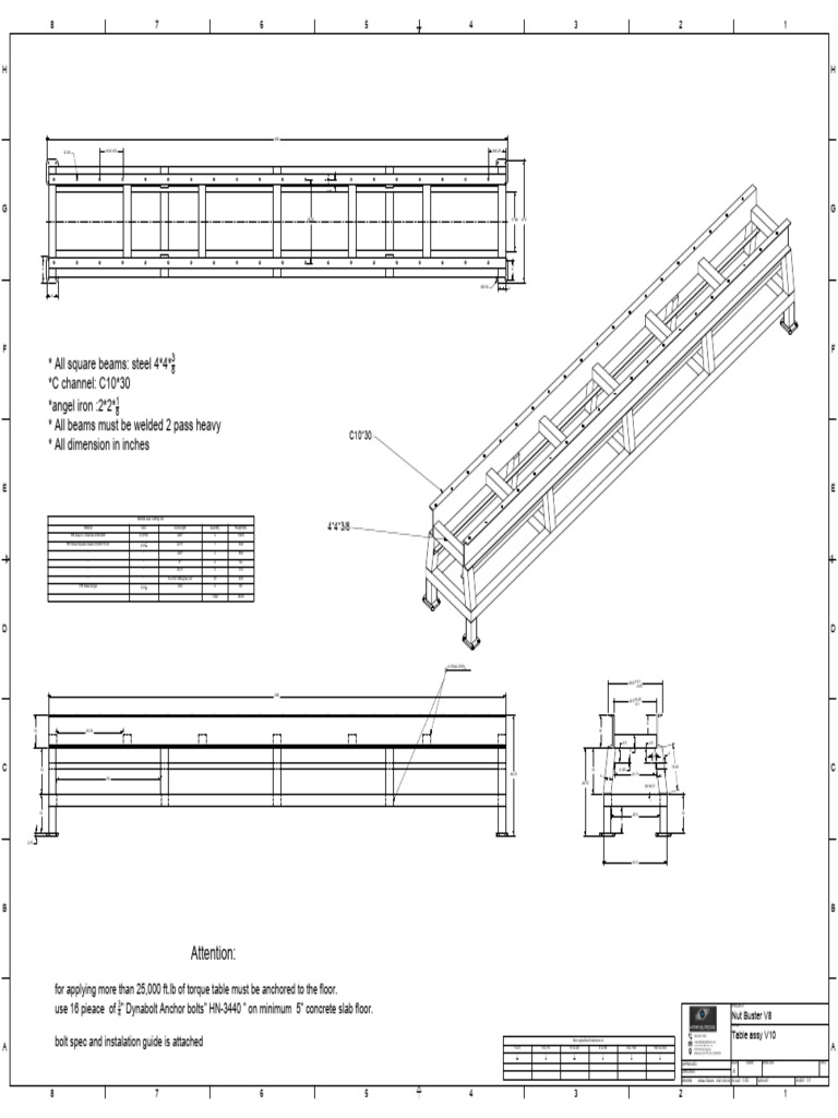 Table Assy V10 | PDF | Mechanical Engineering
