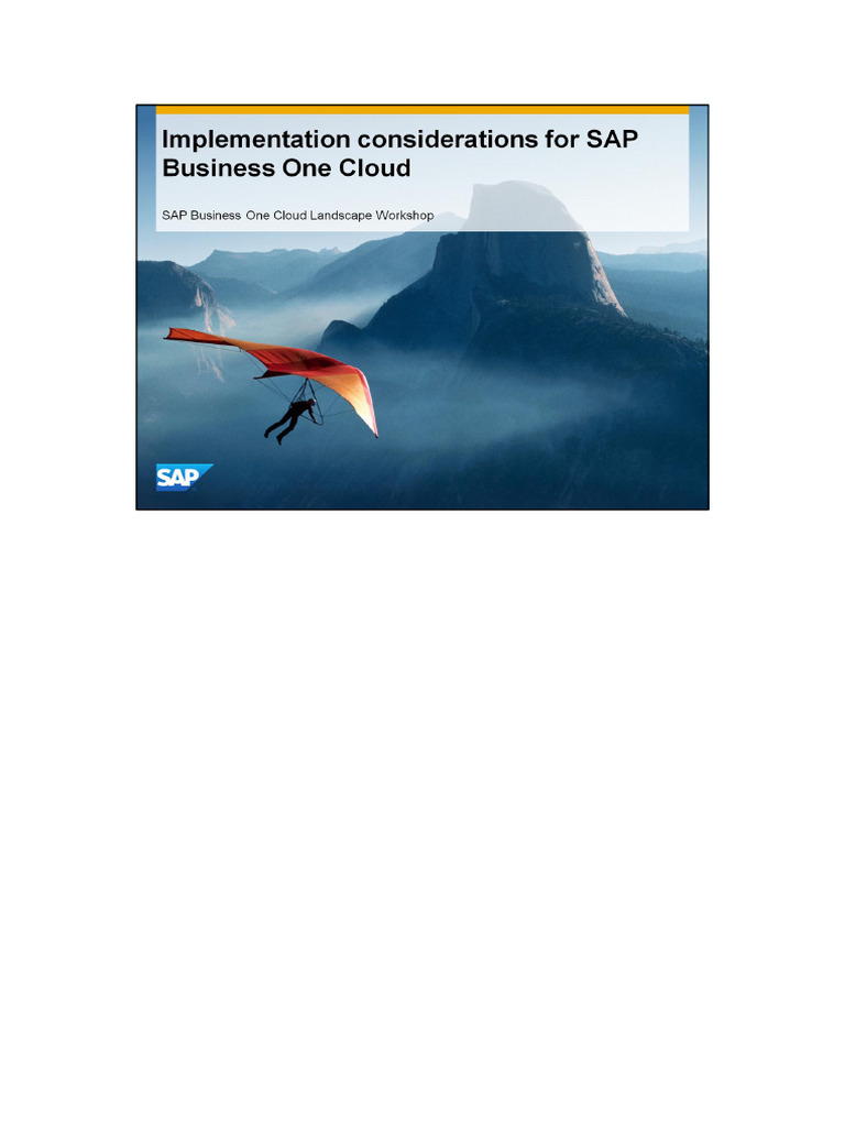 4 - Implementation Considerations For SAP Business One Cloud | PDF ...