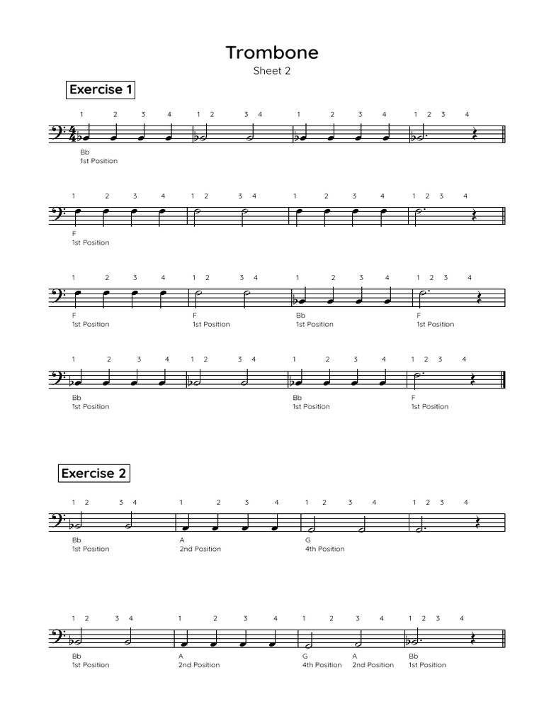 Trombone - Sheet 2 - Full Score | PDF