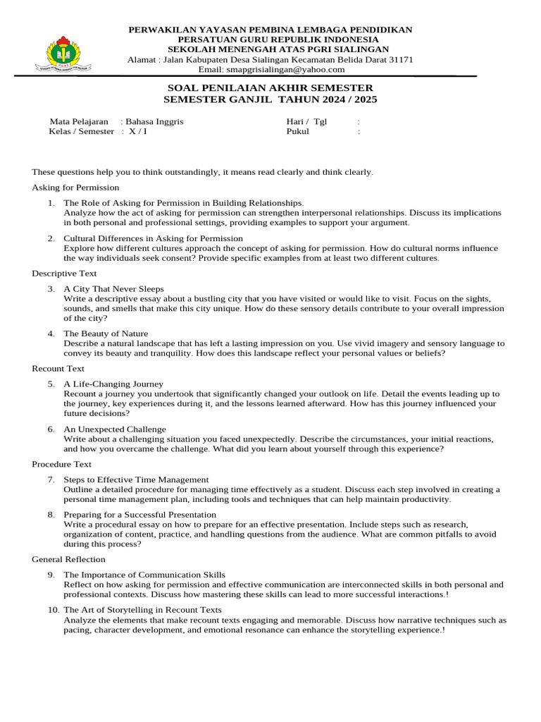 Soal b inggris kelas 10 pdf communication human communication