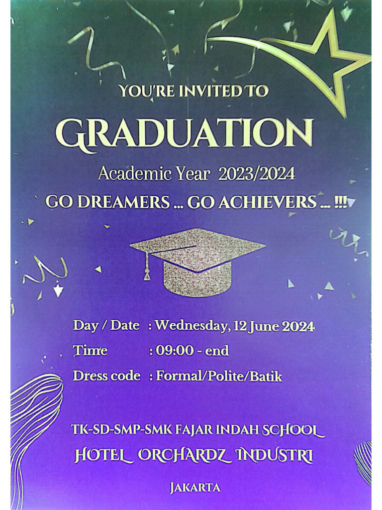 Graduation Fajar Indah Invitation - Upj | PDF