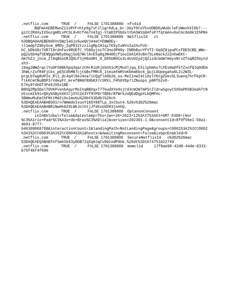 Netflix Cookie Data Overview | PDF