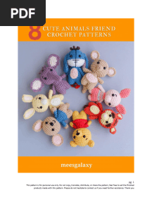 8 in 1 Cute Animal Friend Crochet Patterns