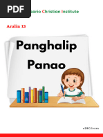 Panghalip Na Panao Worksheet | PDF