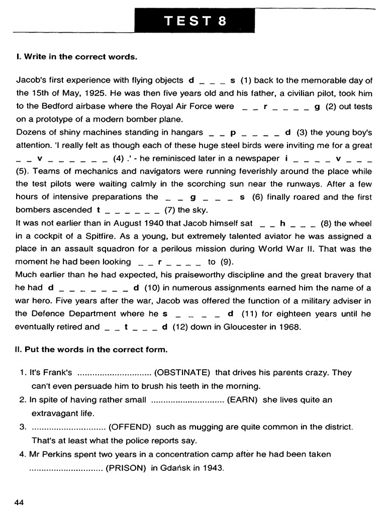 Test 8 | PDF