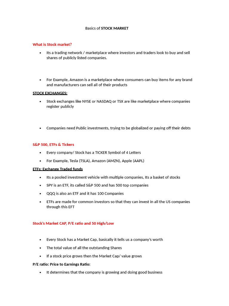 What Is Stock Market? | PDF