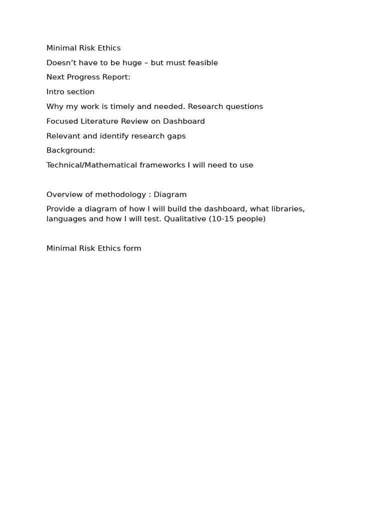 Minimal Risk Ethics | PDF