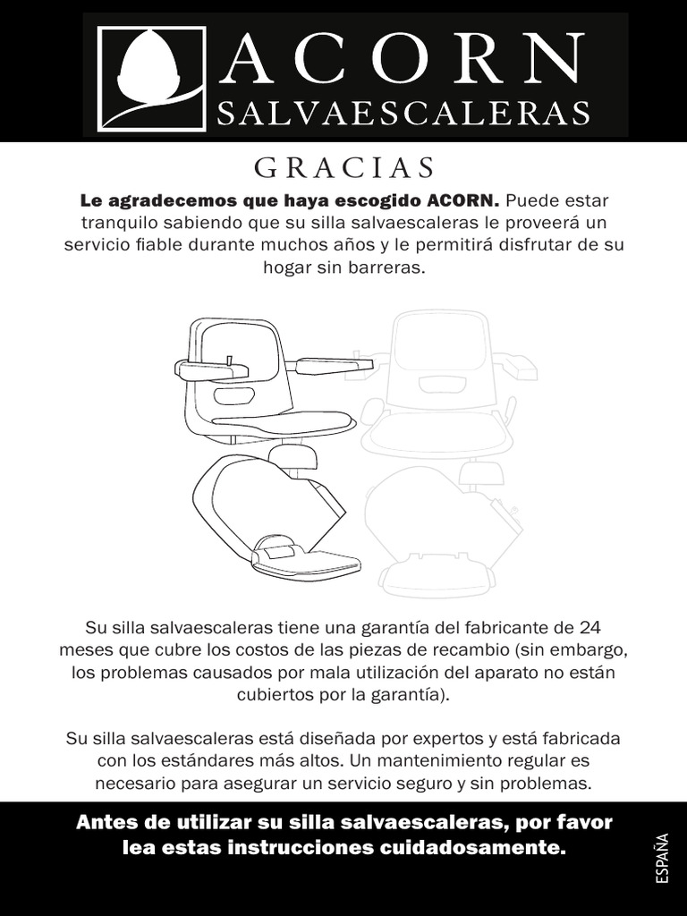 Acorn Manual for Stairlift Users | PDF