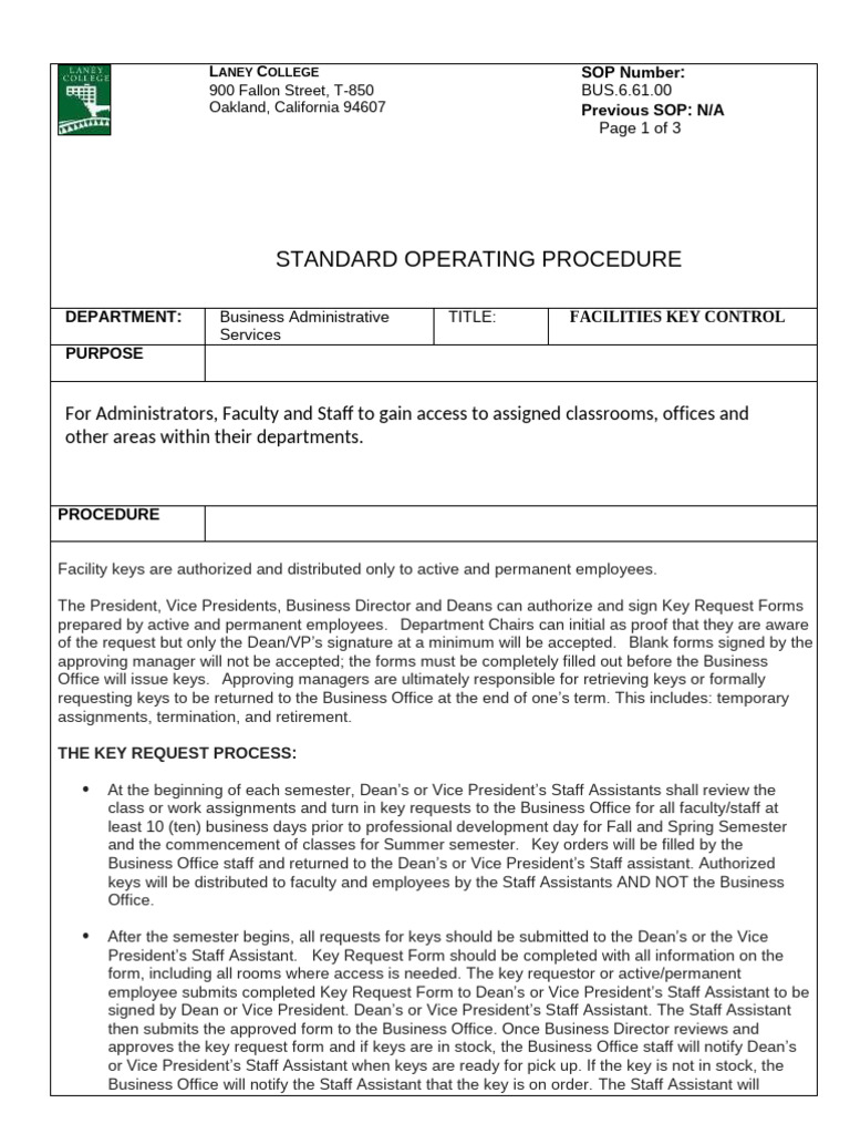 Key Assignment Request Procedure | PDF