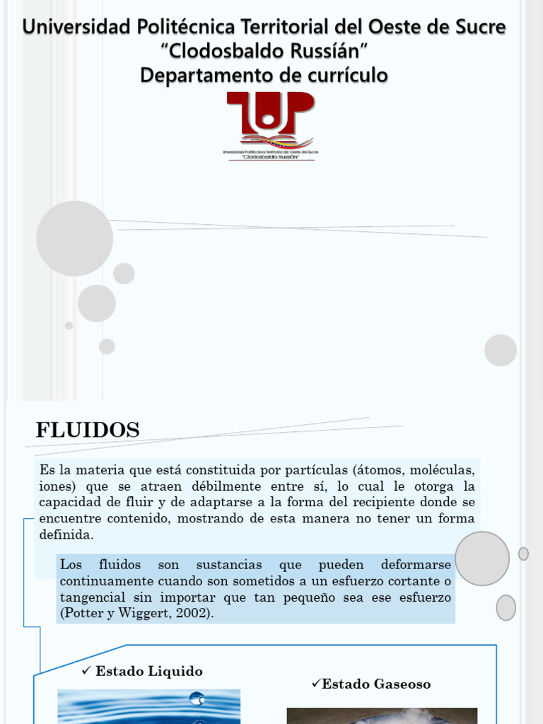 Propiedades Físicas de los Fluidos | PDF | Viscosidad | Fluido
