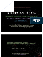 Kecepatan Cahaya