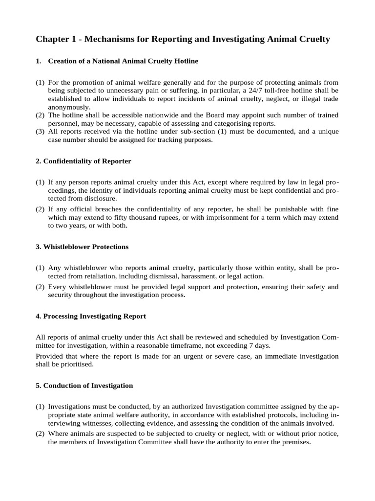 IOS Bill Draft | PDF | Cruelty To Animals | Emergency