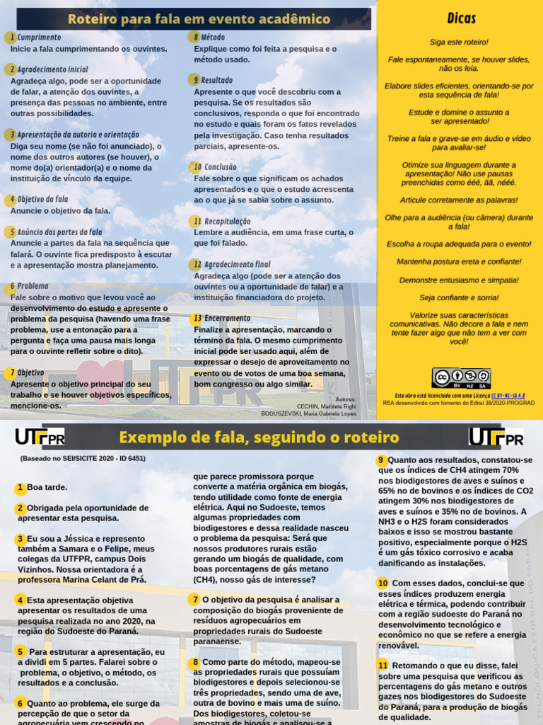 Folder - Como Falar em Uma Apresentação | PDF | Biogás | Natureza