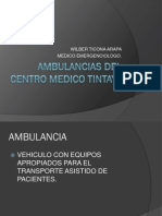 Ambulancias Del Centro Medico Tintaya