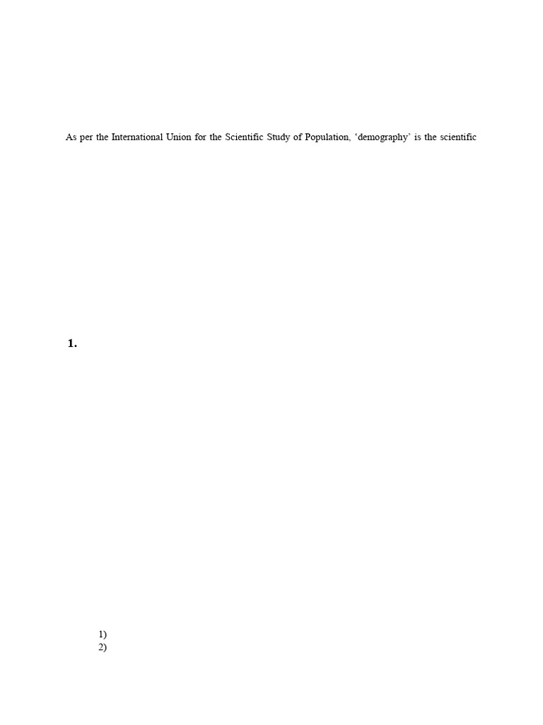 Demographic Data: Secondary Sources | PDF | Demography | Census