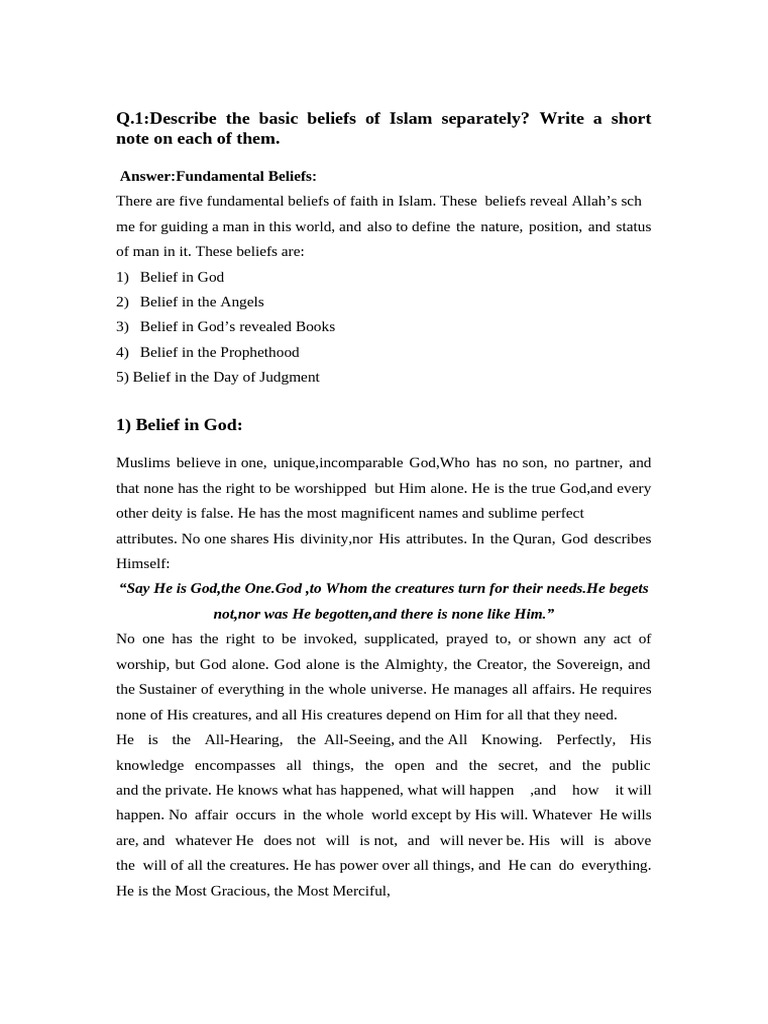 UNDERSTANDING ISLAM BELIEFS AND BASIC REQUIREMENTS visual data 2
