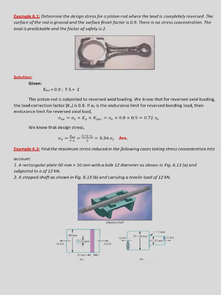 Fatigue Design of Axial Load Rods | PDF | Strength Of Materials | Bending