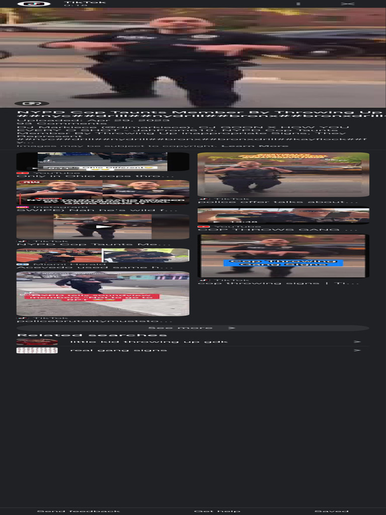 NYPD Cop Throws Gang Signs on TikTok | PDF