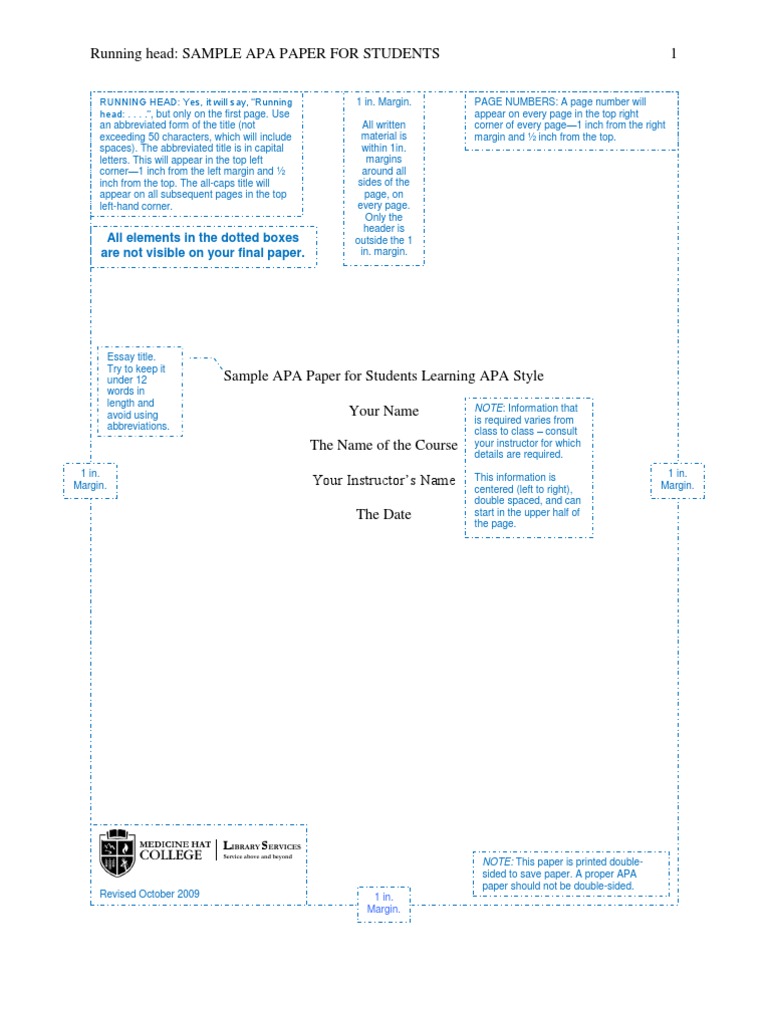 Apa Sample Paper 6th Ed | Citation | Plagiarism