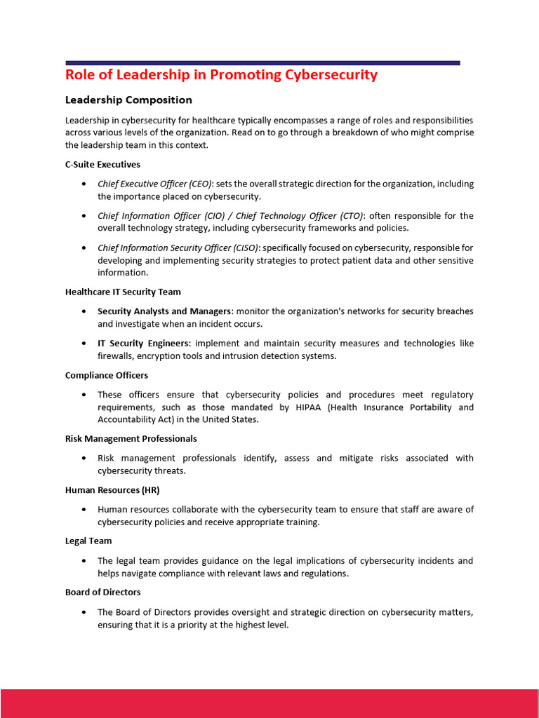 Leadership in Cybersecurity 3 | PDF | Computer Security | Security