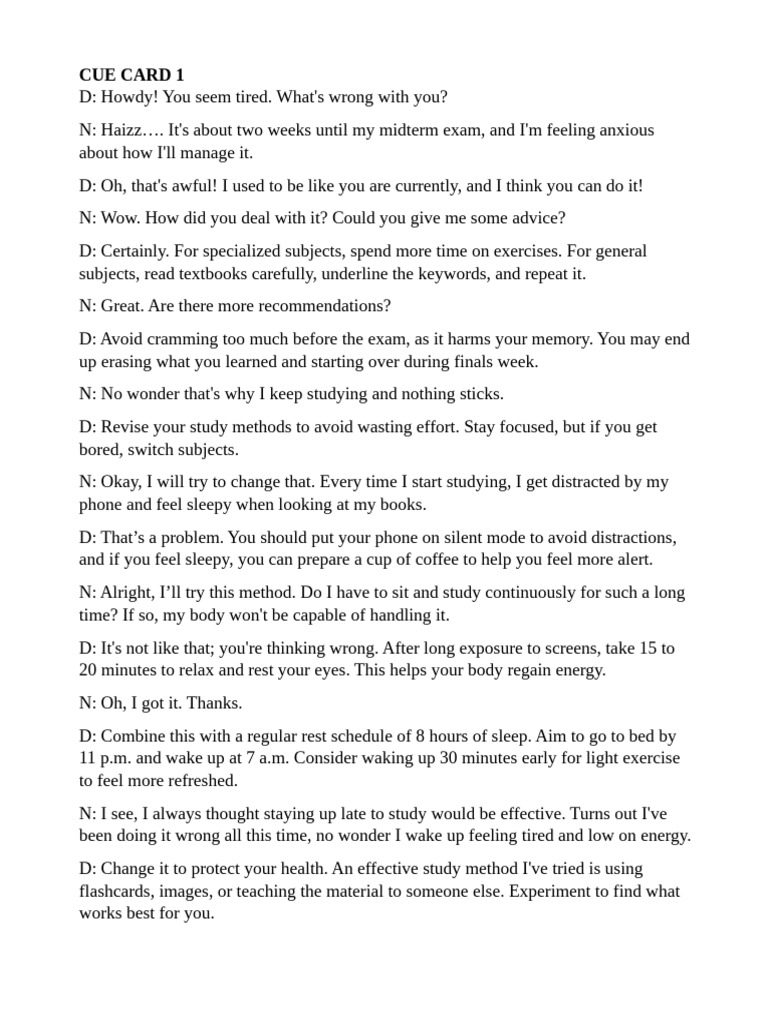 Speaking 2 Unit 6 | PDF