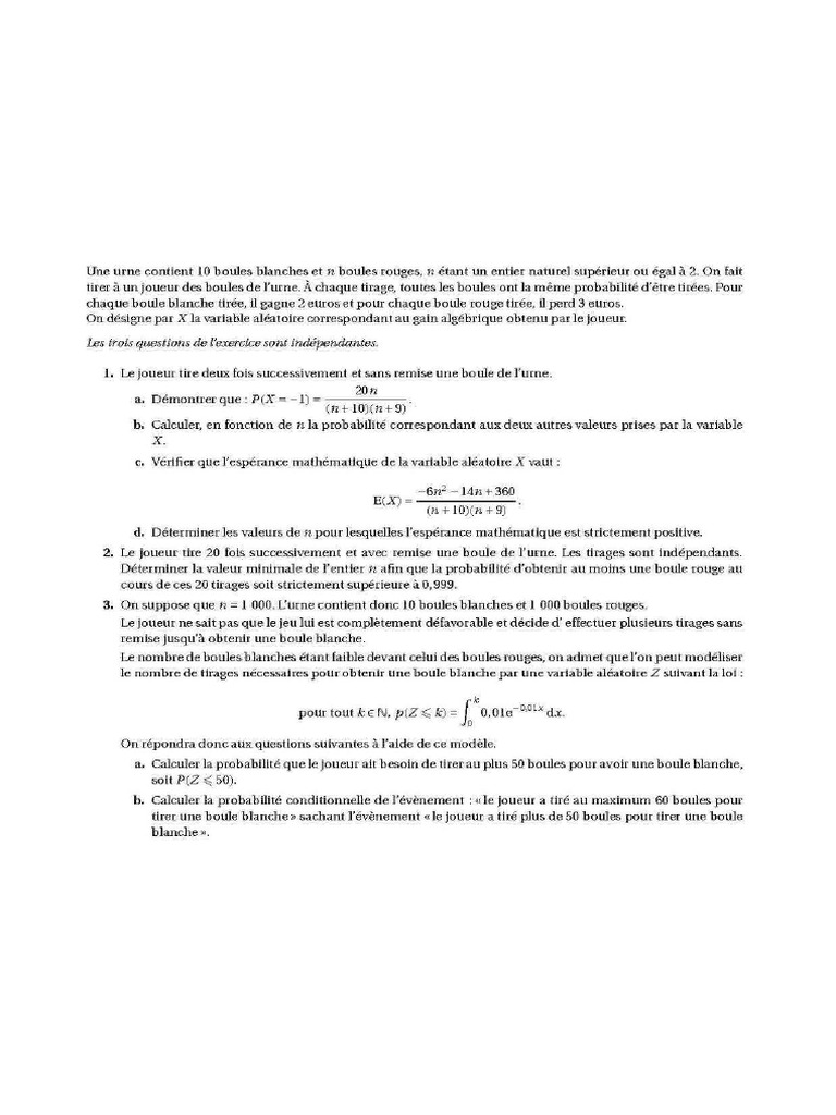 Exo Math Algo | PDF