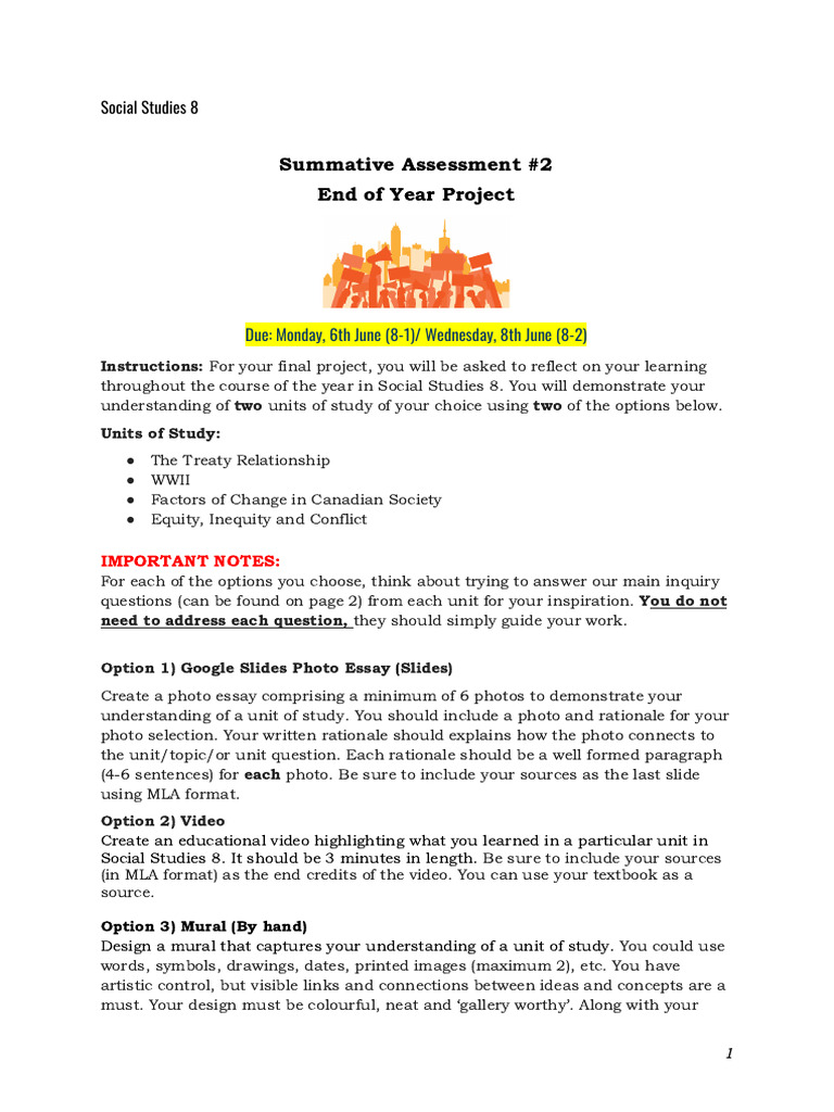2022 - SS8 Summative Assessment | PDF | Canada | Creativity