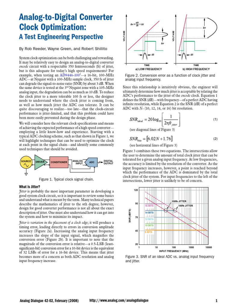 Analog To Digital Converter Clock Optimization | PDF | Analog To ...