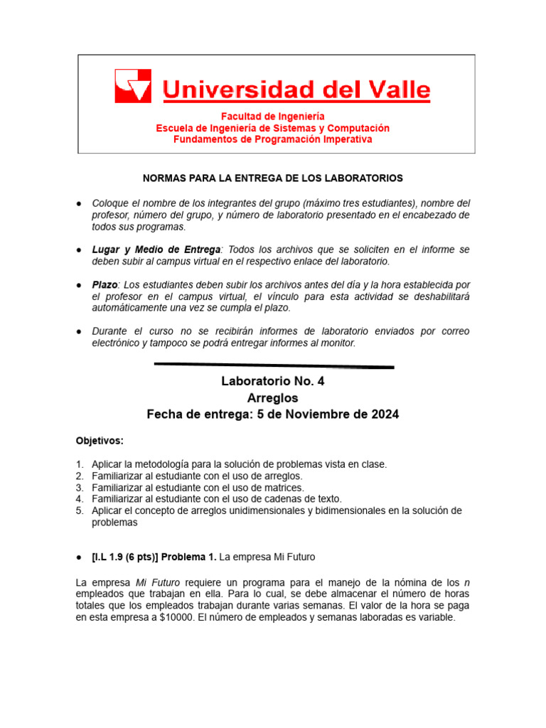 Lab4 2024 | PDF | Programa de computadora | Programación