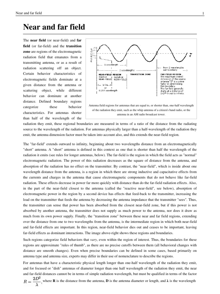 Near and Far Field Antenna Regions | PDF | Antenna (Radio ...