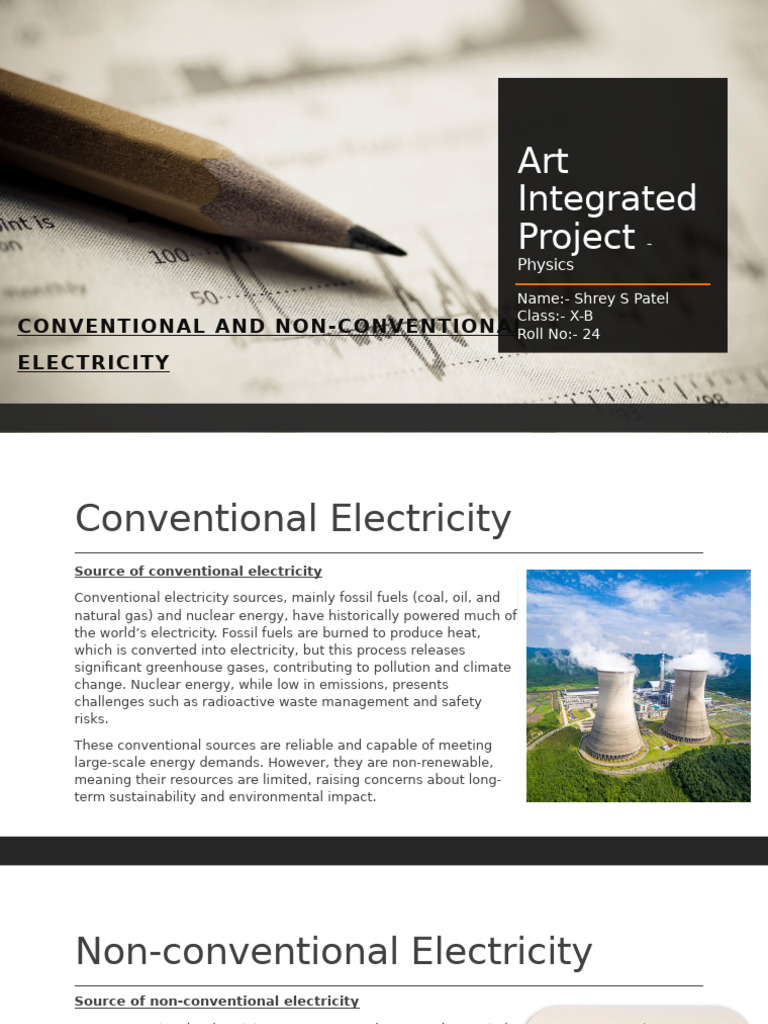 Conventional Vs Non Conventional Electricity Pdf