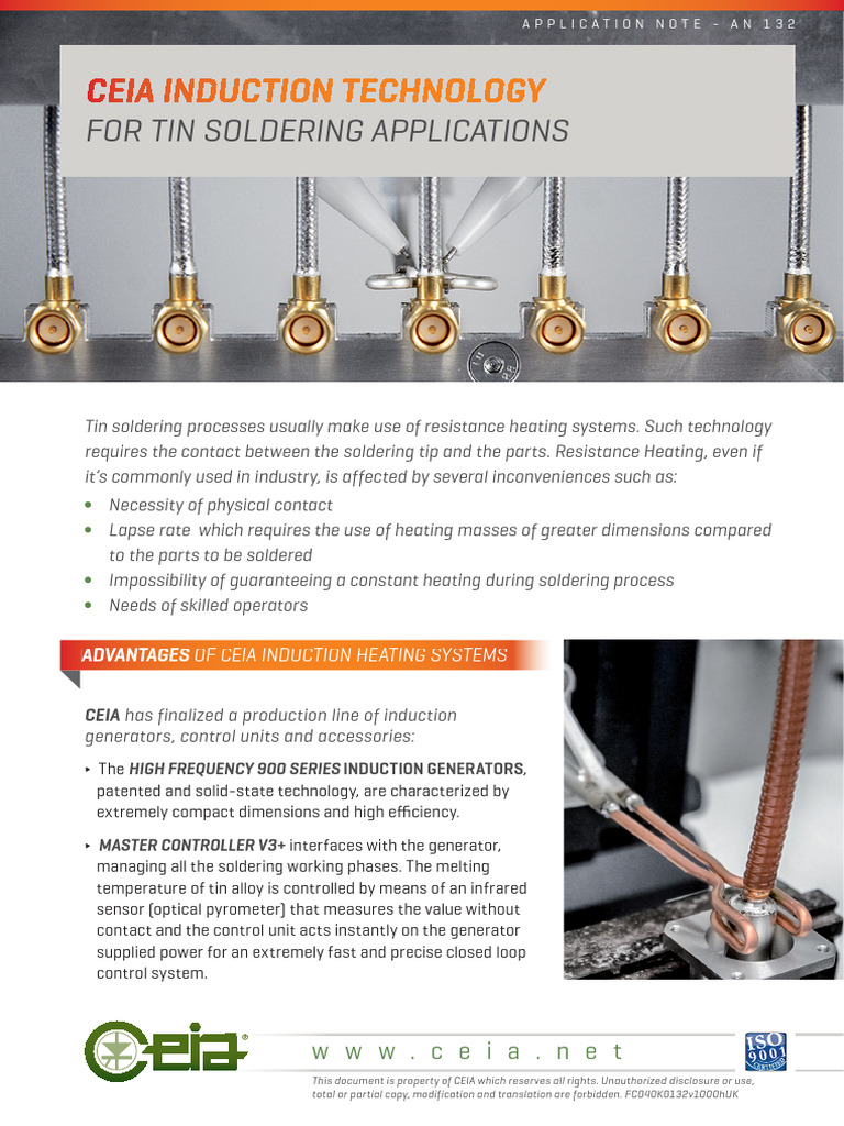 Induction Technology for Tin Soldering | PDF | Soldering | Heat
