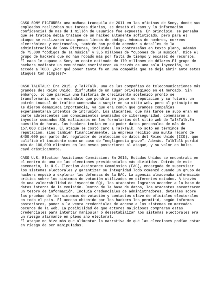 Casos inyeccion sql pdf hacker de seguridad inform tica