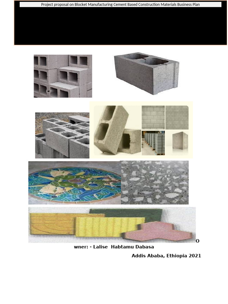 Blocket Manufacturing Business Plan | PDF | Concrete | Internal Rate Of ...