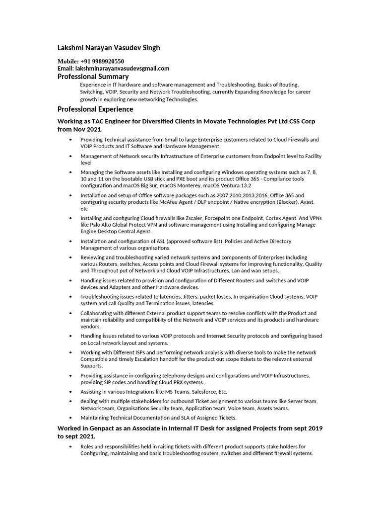 Network Ne System Administrator | PDF | Computer Network | Voice Over Ip