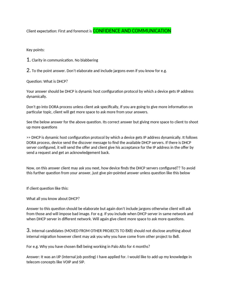 Client Communication Guidelines for 8x8 | PDF | Ip Address | Internet ...