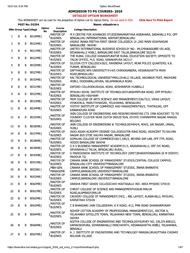 PG Courses | PDF