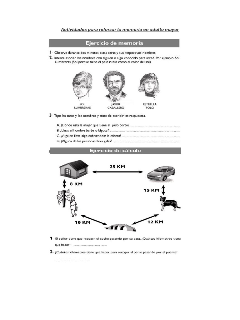 Actividades para Reforzar La Memoria | PDF