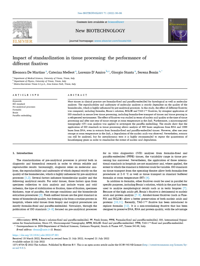 Impact of Standardization in Tissue Processing (Jurnal 1international ...